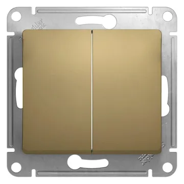 Выключатель 2-кл. СП Glossa 10А IP20 (сх. 5) 10AX механизм титан SE GSL000451