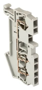Колодка клеммная ST-2.5 28А 3 вывода пружинная сер. EKF plc-jxb-st-2.5-3
