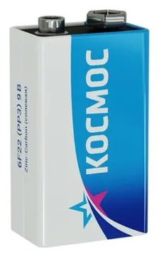 Элемент питания солевой "крона" 6F22 (1S) КОСМОС KOC6F22