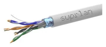 Кабель витая пара F/UTP кат.5E 4х2х24AWG solid Cu PVC Standard сер. (м) SUPRLAN 01-1031-1