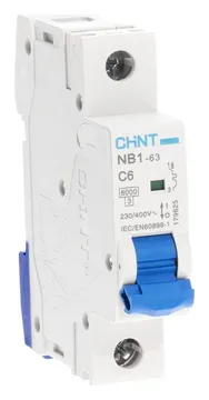 Выключатель автоматический модульный 1п C 6А 6кА NB1-63 (R) CHINT 179625