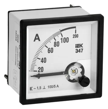 Амперметр Э47 72х72мм 100/5А кл. точн. 1.5 IEK IPA10-6-0100-E