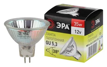 Лампа галогенная GU5.3-MR16-35W-12V-Cl ЭРА C0027355