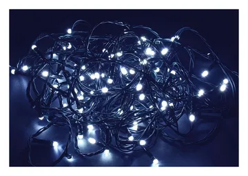 Гирлянда "Нить" 10м 100LED бел. IP20 провод зел. 230В с контроллером 8 режимов IEK LGDB110-2-100-10-G-S-20
