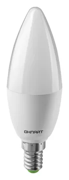 Лампа светодиодная 61 956 OLL-C37-10-230-2.7K-E14-FR 10Вт свеча 2700К тепл. бел. E14 1000лм 176-264В ОНЛАЙТ 61956