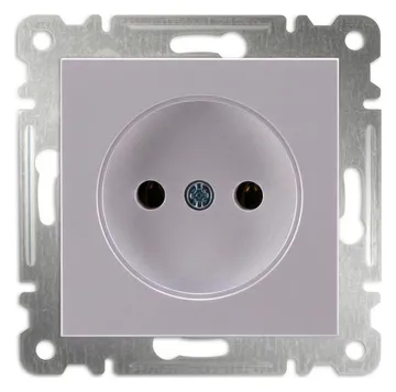 Розетка 1-м без заземл. СП 16А IP20 250В механизм Karea жемчуг Makel 57100022