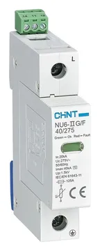 Ограничитель импульсных перенапряжений NU6-IIG 1п In=15кА Uc=440В Im=40кА (R) CHINT 252494