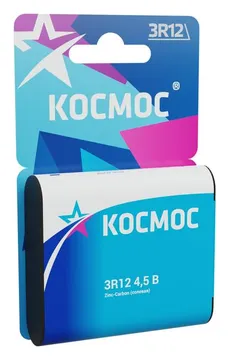 Элемент питания солевой "квадрат" 3R12 1BL (блист.1шт) Космос KOC3R121BL