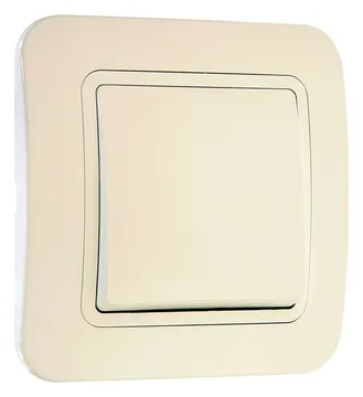 Переключатель проходной 1-кл. СП Lillium 10А IP20 крем./крем. Makel 70205