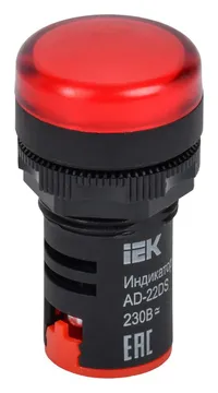 Лампа светосигнальная AD22DS d22мм 230В красн. KARAT IEK BLS10-ADDS-230-K04