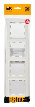 Рамка 4-м BRITE РУ-4-БрБ бел. IEK BR-M42-K01