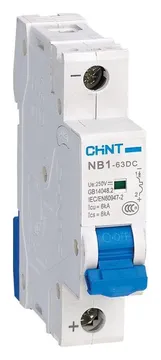 Выключатель автоматический модульный 1п C 6А 6кА NB1-63DC 250В DC (R) CHINT 182703