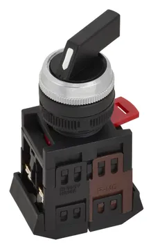 Переключатель АLС-22 2 фикс. полож. I-O 1НО+1НЗ черн. GENERICA BSW10-ALC-2-K02