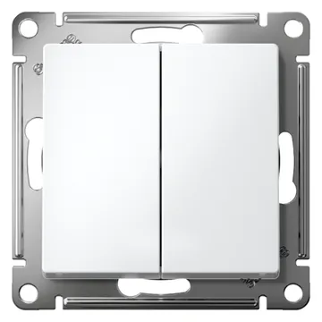Выключатель 2-кл. СП AtlasDesign 10А IP20 (сх. 5) 10AX механизм бел. SE ATN000151