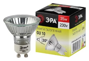 Лампа галогенная GU10-JCDR (MR16) -35W-230V ЭРА C0027385