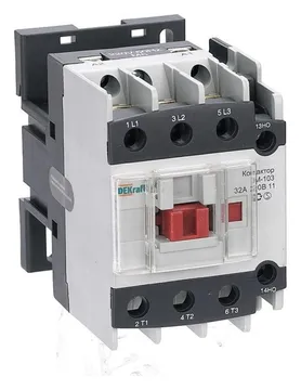 Контактор КМ-103 32А кат. 220В AC 1НО+1НЗ AC-3 DEKraft 22123DEK