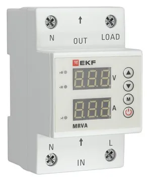 Реле напряжения и тока с дисплеем MRVA 63А PROxima EKF MRVA-63A