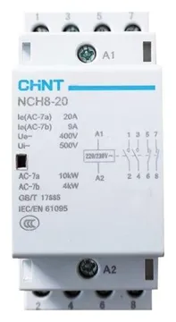 Контактор модульный NCH8-20/22 20А 2НЗ+2НО AC 220/230В 50Гц (R) CHINT 256087