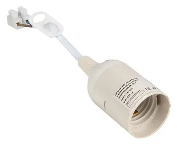 Патрон Е27 подвесной с клеммной колодкой пластик бел. PROxima EKF LHP-E27-w