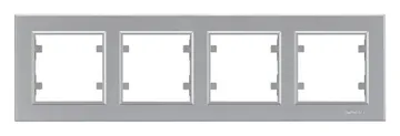 Рамка 4-м Karea горизонт. сереб. Makel 56065704
