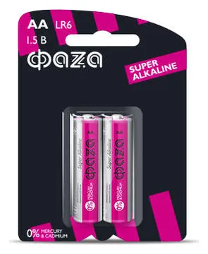 Элемент питания алкалиновый AA/LR6 1.5В Super Alkaline BL-2 (уп.2шт) ФАZА 2858443