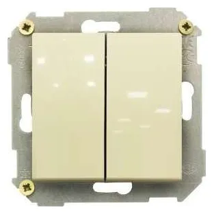 Выключатель 2-кл. СП Simon 34 10А IP20 механизм сл. кость Simon 34398-031