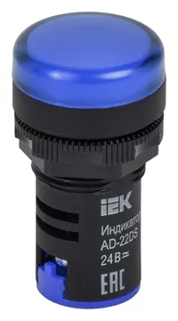 Лампа светосигнальная AD22DS d22мм 24В AC/DC син. KARAT IEK BLS10-ADDS-024-K07
