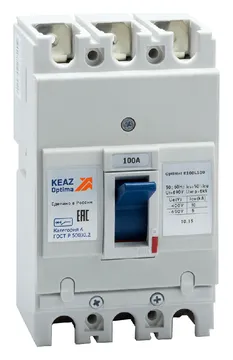 Выключатель автоматический 3п 100А 10кА OptiMat E100L100 УХЛ3 КЭАЗ 100008