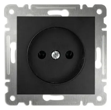 Розетка 1-м без заземл. СП 16А IP20 250В механизм Karea черн. Makel 57054022