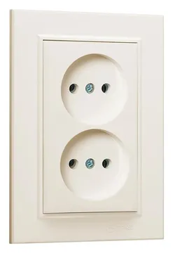 Розетка 2-м СП Karea 10А IP20 б/з крем. Makel 56010017