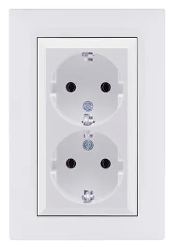 Розетка 2-я Karea RIZZ с заземл. бел. Makel 88001082