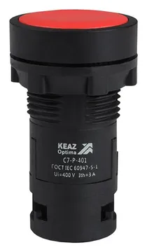 Кнопка OptiSignal Compact D22 С7-P-401 красн. 1НЗ XB7NA42 КЭАЗ 362027