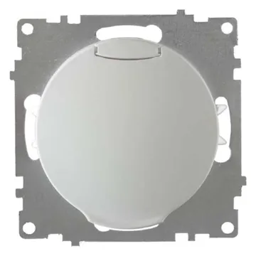 Розетка 1-м СП Florence 16А IP20 с заземл. винтов. контакты с крышкой механизм бел. (1E10501300) OneKeyElectro 2172768