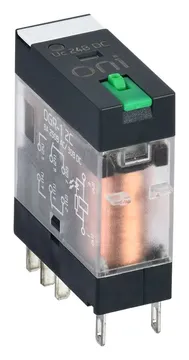 Реле общего назначения OGR-1 2C 24В DC с LED и тест. кнопкой ONI OGR-1-2C-DC24V-L-B