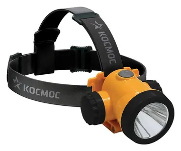 Фонарь аккумуляторный налобный H3W LED 3Вт 2 режима литиевый аккум. 1.5А.ч ЗУ USB КОСМОС KOCH3WLi-On