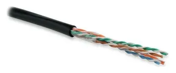 Кабель витая пара U/UTP кат.5E 4х2х24AWG solid PE Outdoor UUTP4-C5E-S24-OUT-PE-BK-500 черн. (м) Hyperline 49118