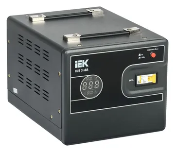 Стабилизатор напряжения 1ф 3кВА HUB переносной IEK IVS21-1-003-13