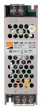 Блок питания для светодиод. ленты BSPS 60Вт 2.5А 24В IP20 метал. JazzWay 5015500