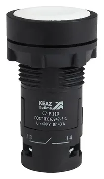Кнопка OptiSignal Compact D22 С7-P-110 бел. 1НО XB7NA11 КЭАЗ 362030