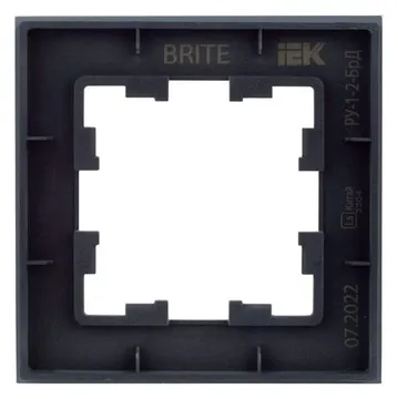 Рамка 1-м BRITE РУ-1-2-БрД стекло дым. IEK BR-M12-G-K30