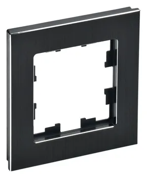 Рамка 1-м BRITE РУ-1-1-БрЧ металл черн. IEK BR-M12-M-K02