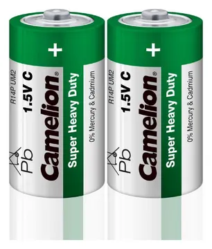 Элемент питания солевой C/R14 R14P-SP2G 1.5В SR-2 (уп.2шт) Camelion 1661