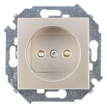 Розетка СП Simon 15 16А IP20 250В 2P без заземл. защ. шторки винтов. клеммы механизм шампань Simon 1591444-034