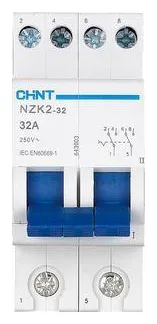 Переключатель модульный 2п 32А 2 полож. NZK2-32 CHINT 643003
