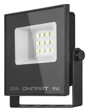Прожектор светодиодный 90 844 OFL-03-20-6.5K-BL-IP65-LED 20Вт IP65 6500К 1600лм черн. ОНЛАЙТ 90844