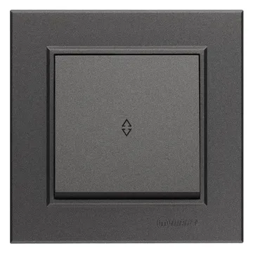 Переключатель проходной 1-кл. СП Karea 10А IP20 дым. металлик Makel 56050005