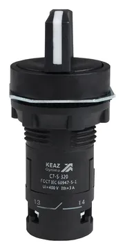 Переключатель 3 положения OptiSignal Compact D22 С7-S-320 черн. 2НО XB7ND33 КЭАЗ 362138