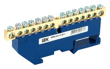 Шина нулевая на DIN-изол. ШНИ 6х9-14-Д-С IEK YNN10-69-14D-K07