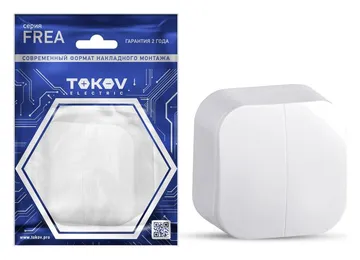 Выключатель 2-кл. ОП Frea 10А IP20 250В АБС-пластик бел. TOKOV ELECTRIC TKE-FR-V2-C01