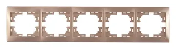 Рамка 5-м Mira горизонт. свет. корич. LEZARD 701-3100-150